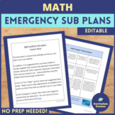 Emergency Sub Plans for Math with Choice Board for Middle School