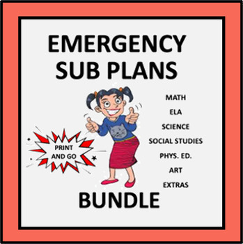 Preview of Emergency Sub Plans for Middle School Bundle