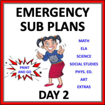 Preview of Emergency Sub Plans for Middle School: Day 2
