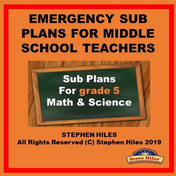 Preview of Emergency Sub Plans for Middle School Teachers For Grade 5 Math & Science