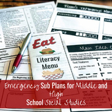 Emergency Substitute Plans for Middle and High School Soci