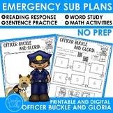 Emergency Sub Plans Kindergarten & First Grade Officer Buc