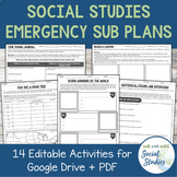 Emergency Sub Plans for Social Studies (Google Drive + PDF)