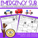 Emergency Sub Plans for Stick and Stone