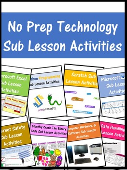 Preview of Emergency Sub Lesson Activities - Technology & Computer Science Sub Plans