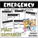 Emergency Sub Tub | Substitute Plan Templates | Easy Prep 