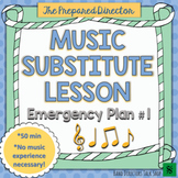 Music Sub Plan:  Emergency Plan #1 FREEBIE!