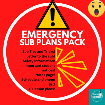 Preview of Emergency Substitute Pack