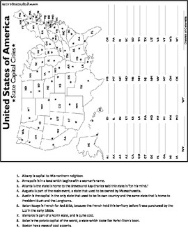 Preview of Emergency Substitute Plan 2 - States and Capitals Find