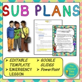 Emergency Substitute Plan | Classroom Management | Back to School