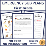 Emergency Substitute Plans First Grade No Prep