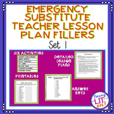 Emergency Substitute Teacher Lesson Plan Fillers - Set One