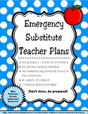 Emergency Substitute Teacher plans for grades 2-4 French I