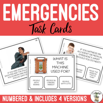 Preview of Emergency Task Cards