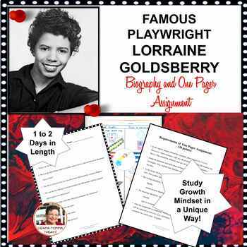 Preview of Emergency Theatre Sub Plan!Lorraine Hansberry Playwright  | Biography Assignment