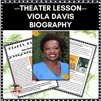 Preview of Emergency Theatre Sub Plan!  Viola Davis Biography Newspaper Format