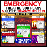 Emergency Theatre Sub Plans → Theatre Viewing Worksheets, 
