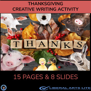 Preview of Thanksgiving ELA Activities Middle School, High School, Emergency sub plans
