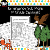 Emergency sub plans in Spanish for 1st grade (Forest Anima