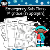 Emergency sub plans in Spanish for 1st grade (Snow Days theme)