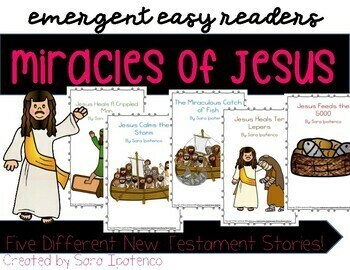 Preview of Emergent Easy Reader Book Bundle: Miracles of Jesus