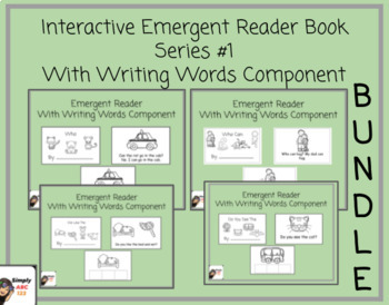 Preview of Emergent Reader Book Series Sight Words CVC Words with a Writing Component