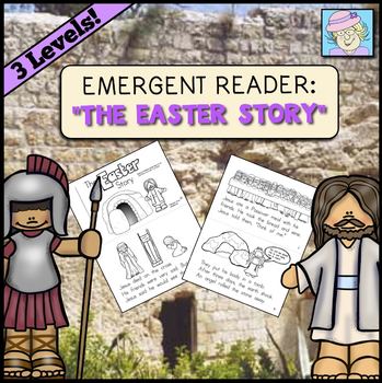 Preview of Christian Easter Activities FREE RELIGIOUS Easter Book Kindergarten 1st Grade