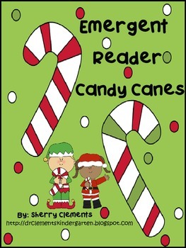 Preview of Christmas Emergent Reader | Candy Canes | Ten Frames | Number Words
