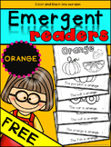 Free Emergent Reader: Color Word (Orange)