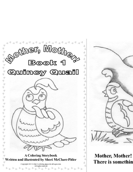 Download Emergent Reader Coloring Storybook - Quincy Quail by Sheri Pitler