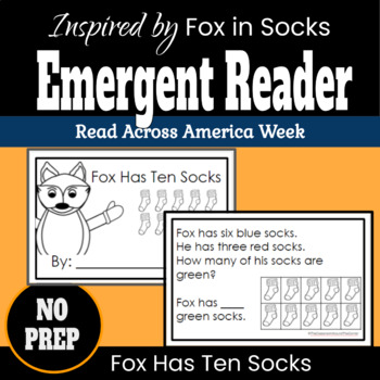 Preview of Emergent Reader | Fox Has Ten Socks | Read Across America Week