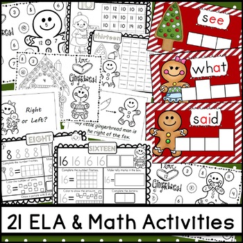 Gingerbread Man Activities for Kindergarten & First Grade - 21 Activities