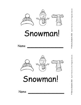 Preview of Winter Emergent Reader | Snowman