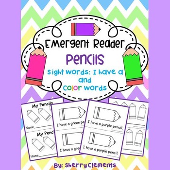 Preview of Color Words Emergent Reader | Sight Words | I have a