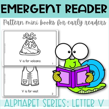 Preview of Emergent Reader Printable Mini Book Alphabet Letter V