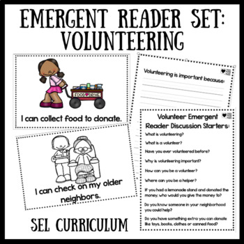 Preview of Emergent Reader Set: Volunteering for SEL Curriculum