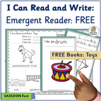 Preview of Emergent Reader Writing Promts with Sight Word Activites FREE - SASSOON Font