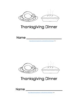 Preview of Emergent Reader - Thanksgiving Dinner