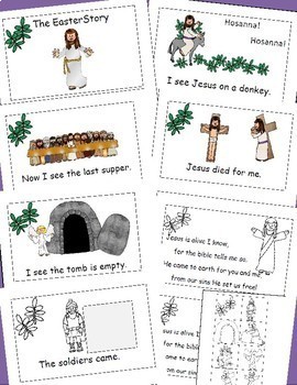Easter - The Easter Story Emergent Reader Cut & Paste Free (Religious)