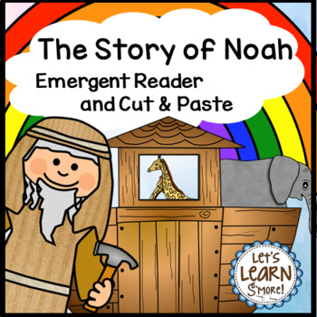 Preview of Noah's Ark Emergent Reader, Includes Cut & Paste, Free Religious Reader