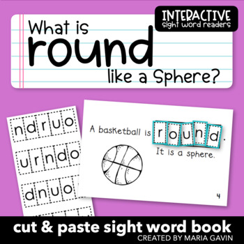 Preview of Emergent Reader about Solid Figures: "What is ROUND Like a Sphere?" Book