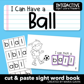 Sight Word Flip Book (Flipbook) - BALL