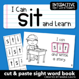 Emergent Reader for Sight Word SIT: "I Can Sit and Learn" 