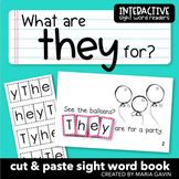 Emergent Reader for Sight Word THEY: "What are they for?" 