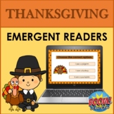 Emergent Readers BOOM CARDS: THANKSGIVING