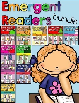 Preview of Emergent Readers Bundle: Halloween, Thanksgiving, Christmas, Valentine and more