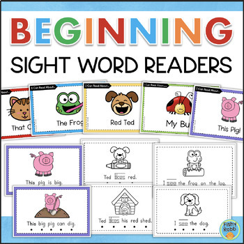 Preview of Beginning Emergent Readers Kindergarten Sight Word CVC Decodable Mini Books