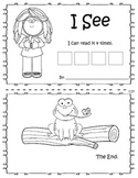 Emergent Readers Booklets - I see Booklet - Sight words,CV