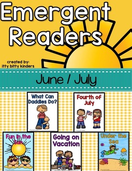 Preview of Emergent Readers Set for June and July, Summer Packet