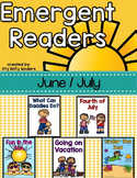 Emergent Readers Set for June and July, Summer Packet